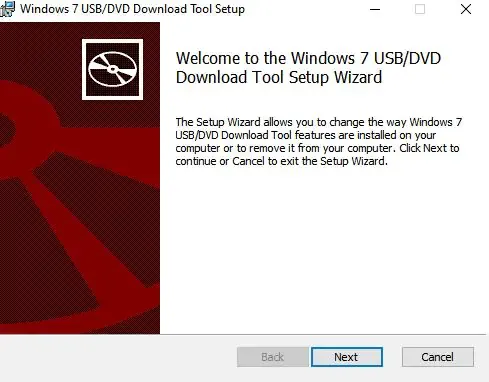 Instalando o USB/DVD Download Tool