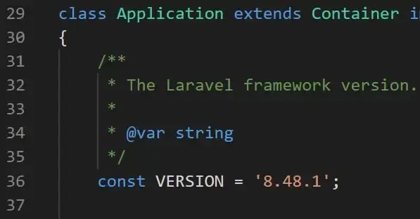 Como ver a versão do Laravel via arquivo