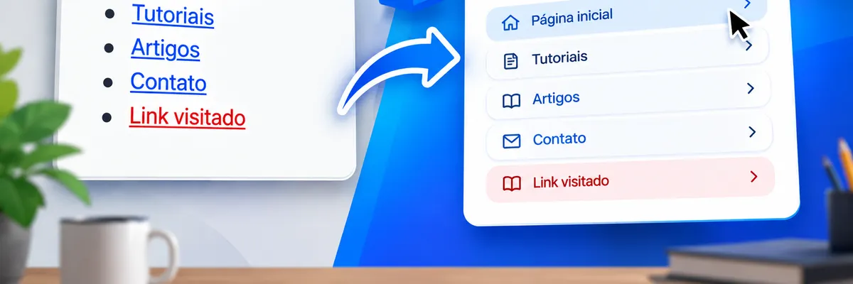 Mudar a cor de links com css