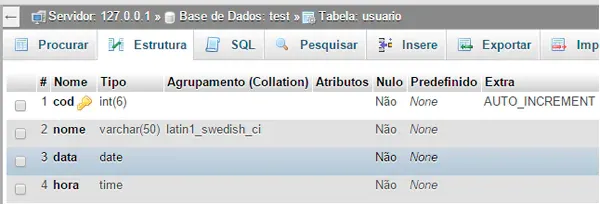 Visualizando resultado de tabelas.