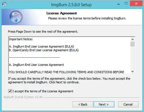 ImageBurn instalação