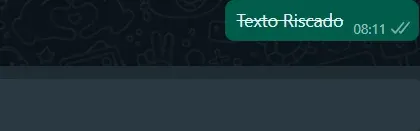 Formatação Whatsapp com Riscado.