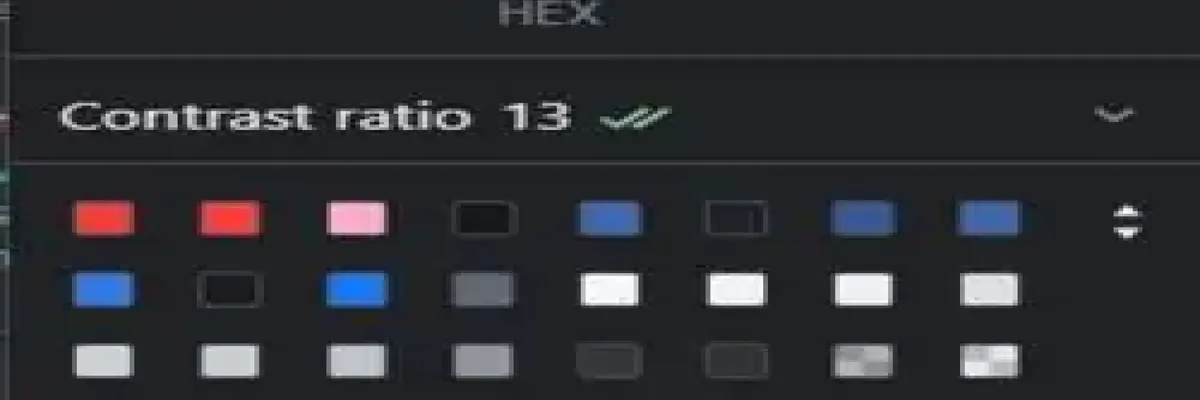 Analisar o contraste de cores em uma página web