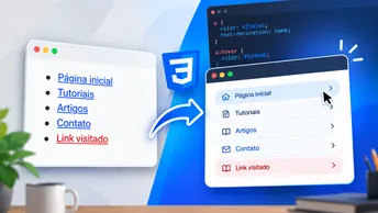 Mudar a cor de links com css