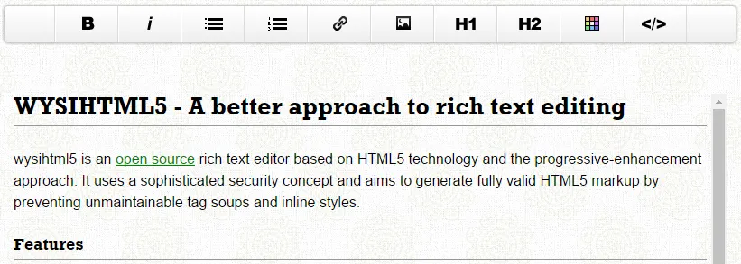 Editor WYSIWYG5