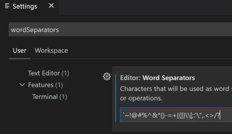 Selecionando variável completa do PHP com o Visual Studio Code