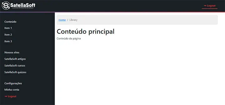 Prévia do Dashboard gratuito em bootstrap.