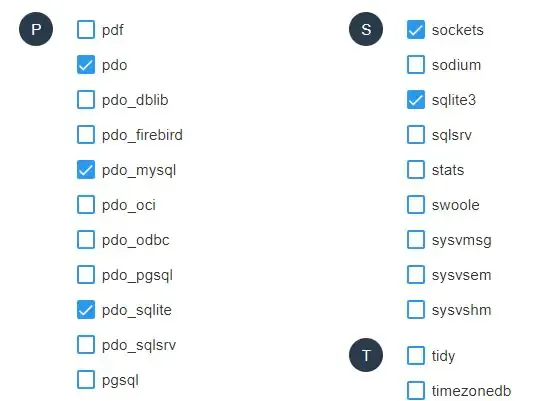 Configuração PDO no Direct Admin