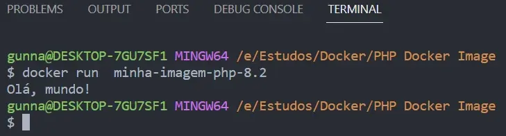 Rodando um container docker com PHP