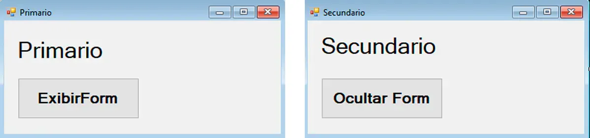 Exibindo dois formulários no projeto