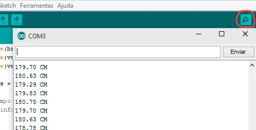 Comunicação serial exibindo através do Monitor serial na IDE