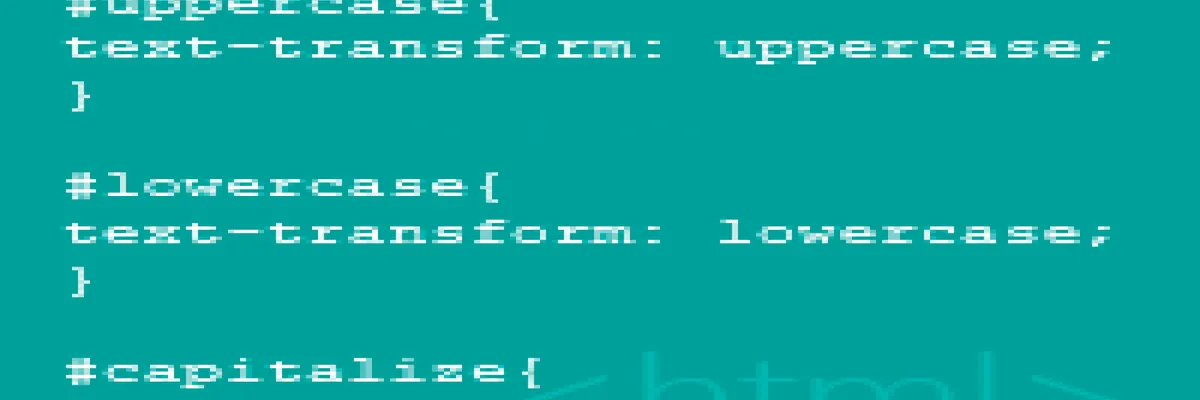 Conhecendo a propriedade do CSS text-transform