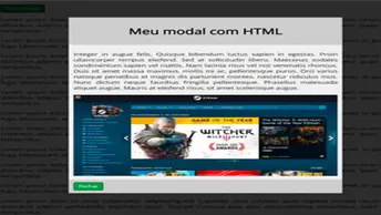 Criando Modal com HTML e Javascript puro