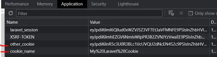 Laravel 8, cookies criptografados
