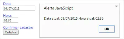 Utilizando as tags date e time do HTML