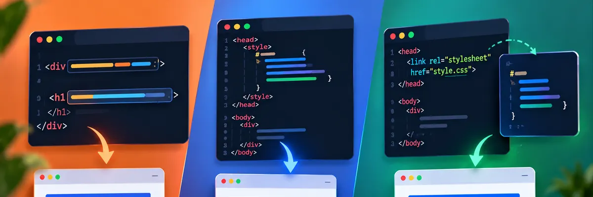 Três formas de se usar CSS