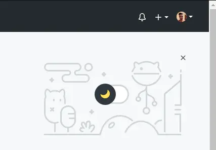 Ativando modo escuro dark no Github