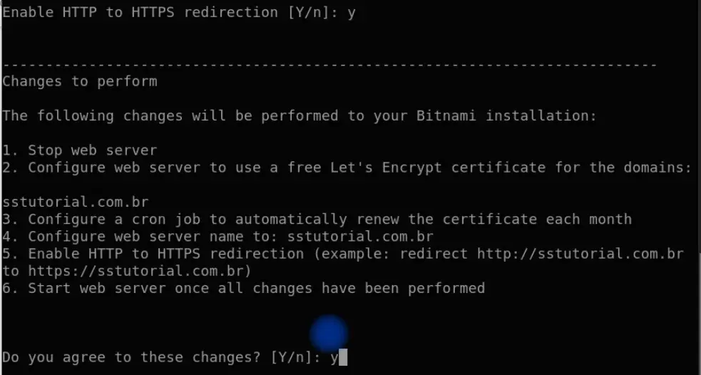 Ativando redirecionamento de HTTP para HTTPS