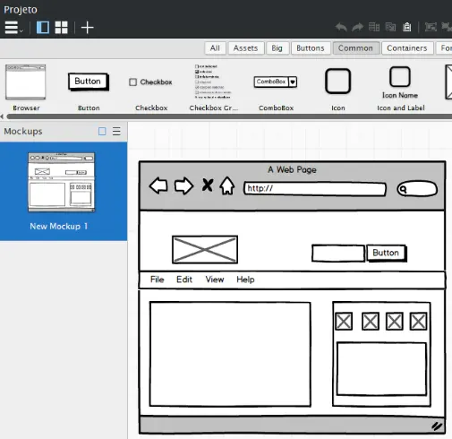 Balsamiq criação de mockups