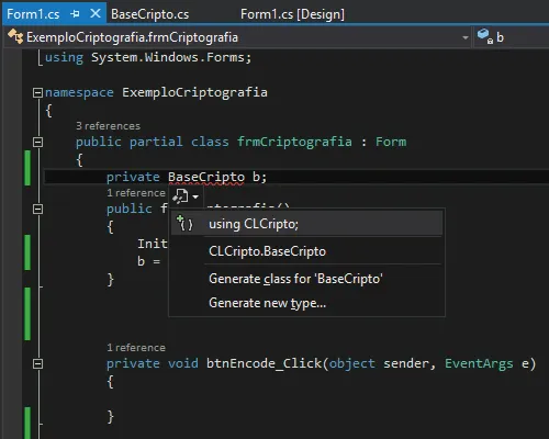 Criptografia base64 com C#