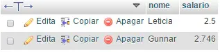 Inserindo informações no MySQL.